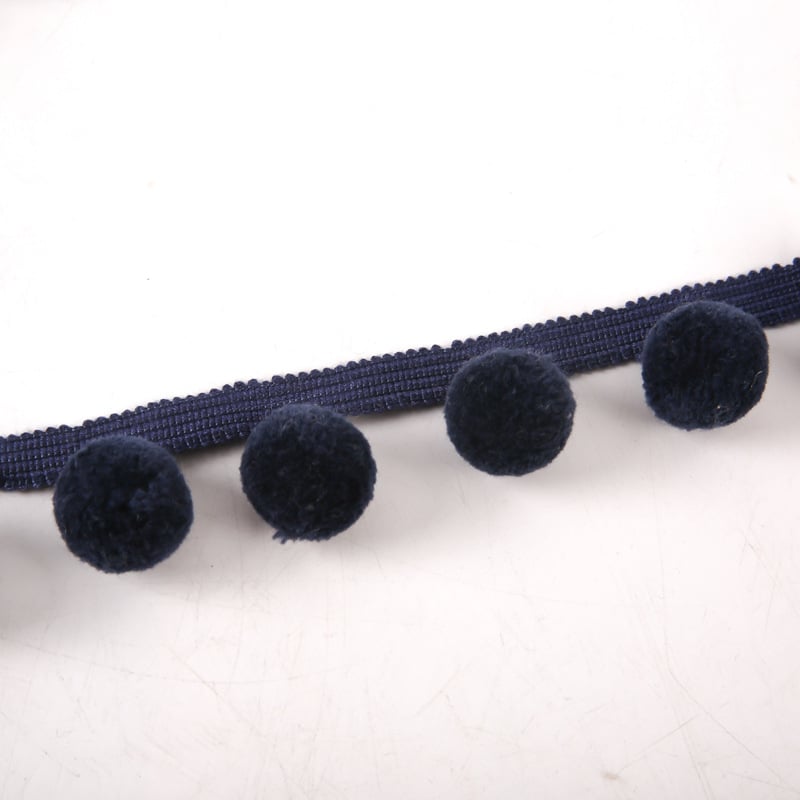 Csipke-velúr pomponos függönyszegély, poliészter, modern minimalista stílus, testreszabható