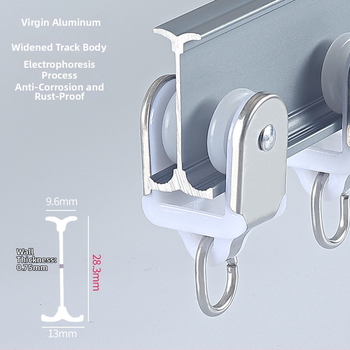 Aizkaru sliede no alumīnija sakausējuma, modelis JFL-DWG Liela locīšanas sliede Jinfulong Piestiprināšanas veids