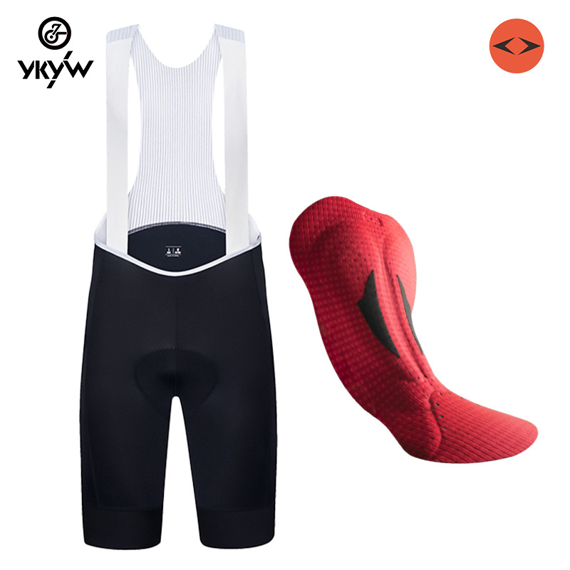 Velosipēdu bib šorti ar siksnām, mitrumu vadus audums, sintētisko šķiedru maisījums, vienkrāsains, vasara, vīrietis