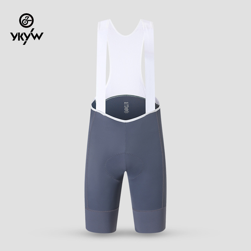Velosipēdu bib šorti ar siksnām, mitrumu vadus audums, sintētisko šķiedru maisījums, vienkrāsains, vasara, vīrietis