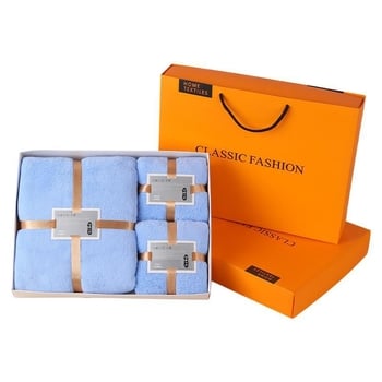 Darčeková súprava uterákov v darčekovej krabičke, korálový zamat, 32 kusov, česaná priadza, ploché tkanie