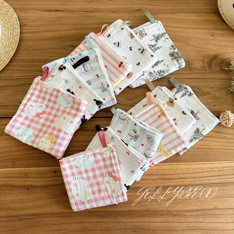 Prosop pentru saliva bebeluș, din tifon, cu fir răsucit, 25 g, pentru nou-născuți