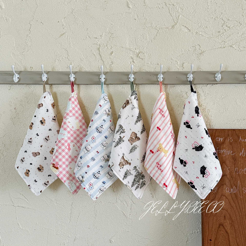 Prosop pentru saliva bebeluș, din tifon, cu fir răsucit, 25 g, pentru nou-născuți