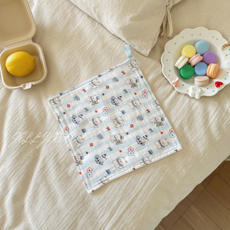 Prosop pentru saliva bebeluș, din tifon, cu fir răsucit, 25 g, pentru nou-născuți