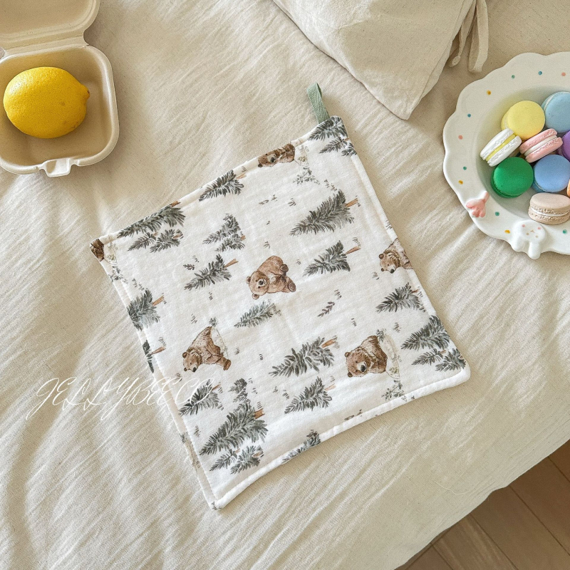 Prosop pentru saliva bebeluș, din tifon, cu fir răsucit, 25 g, pentru nou-născuți