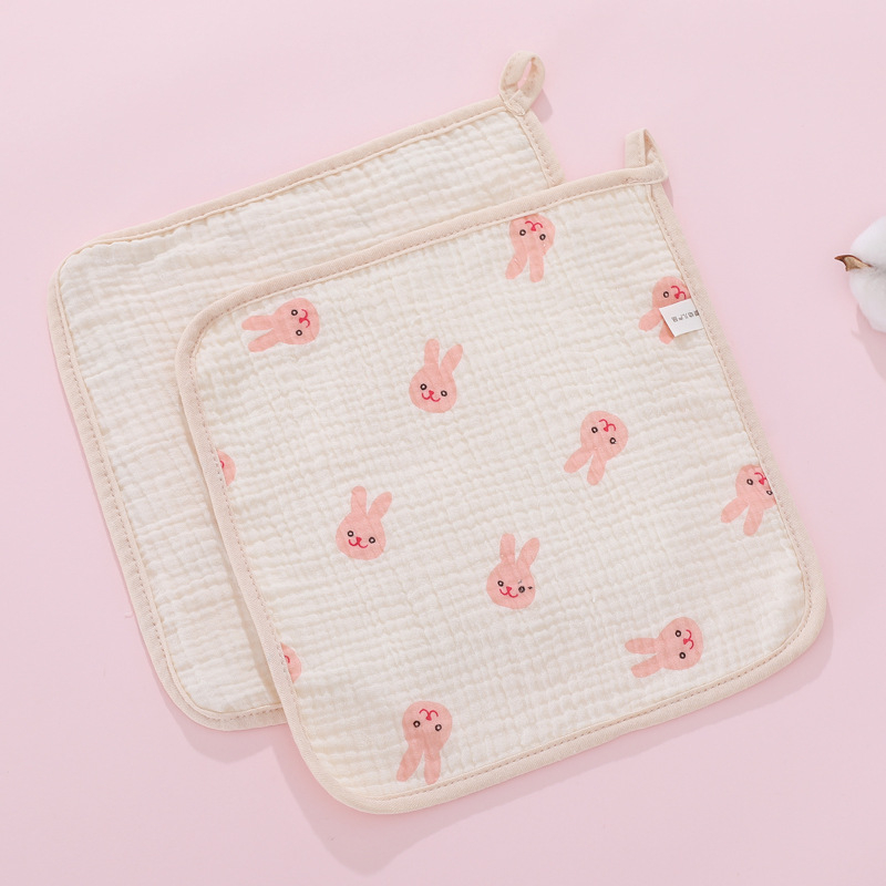 Long Water Prosop pentru fața bebelușului, tifon cu densitate înaltă, șase straturi, prosop pătrat, 60 g, 32 fire, fir simplu