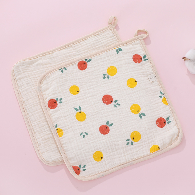 Long Water Prosop pentru fața bebelușului, tifon cu densitate înaltă, șase straturi, prosop pătrat, 60 g, 32 fire, fir simplu