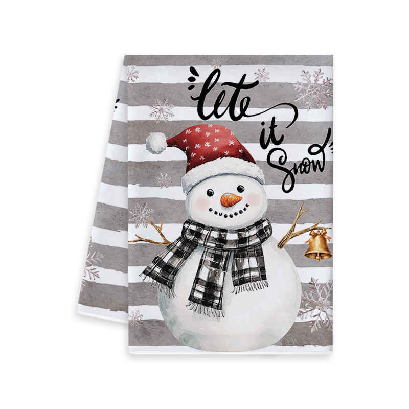 Manquan mikroszálas konyhai törlő – nyomtatott design, 50–80 g, karácsonyi és újévi asztali dekoráció