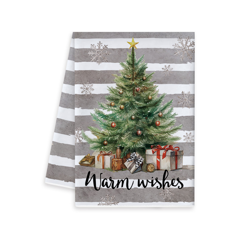 Manquan mikroszálas konyhai törlő – nyomtatott design, 50–80 g, karácsonyi és újévi asztali dekoráció