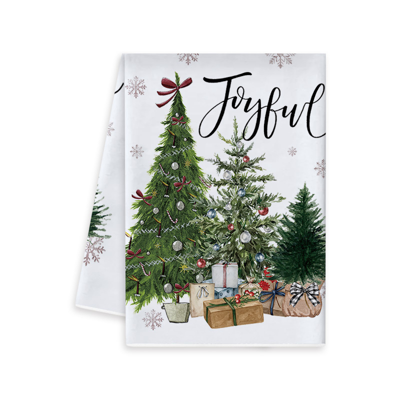 Manquan mikroszálas konyhai törlő – nyomtatott design, 50–80 g, karácsonyi és újévi asztali dekoráció