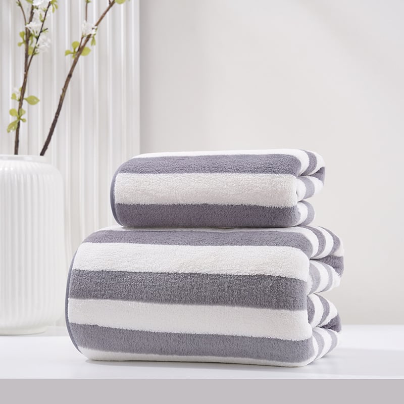 Комплект кърпи от коралов флис: дебели, абсорбиращи, лицеви и баня кърпи, 150D, 200–300 g, подгъв