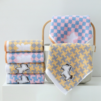 Blu puuvillane ruut-rätik, 60 g, džakkard-kude, ühekordne lõng, imendumisaeg 5–10 s