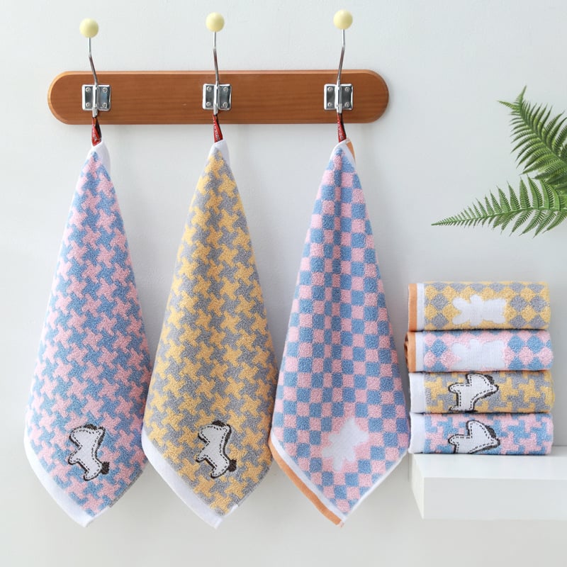 Blu puuvillane ruut-rätik, 60 g, džakkard-kude, ühekordne lõng, imendumisaeg 5–10 s