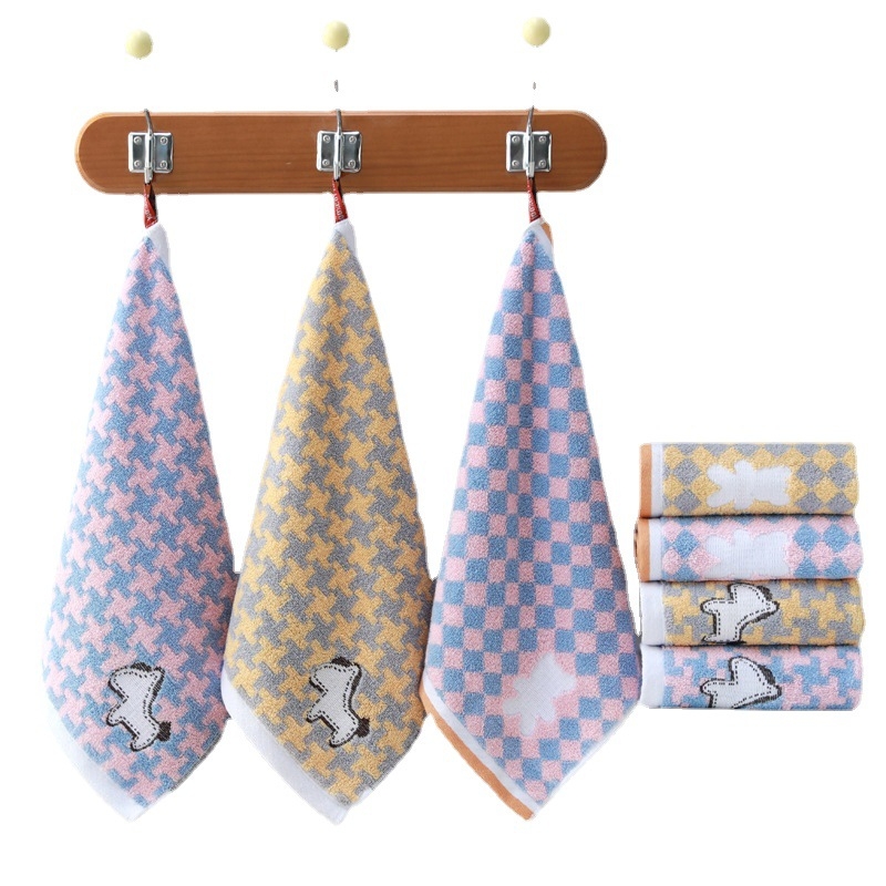 Blu puuvillane ruut-rätik, 60 g, džakkard-kude, ühekordne lõng, imendumisaeg 5–10 s