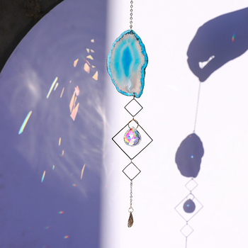 Prirodni bijeli kristalni sun catcher, geometrijski kristalni privjesak, prilagodljiv