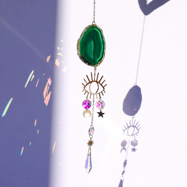 Prirodni bijeli kristalni sun catcher, geometrijski kristalni privjesak, prilagodljiv