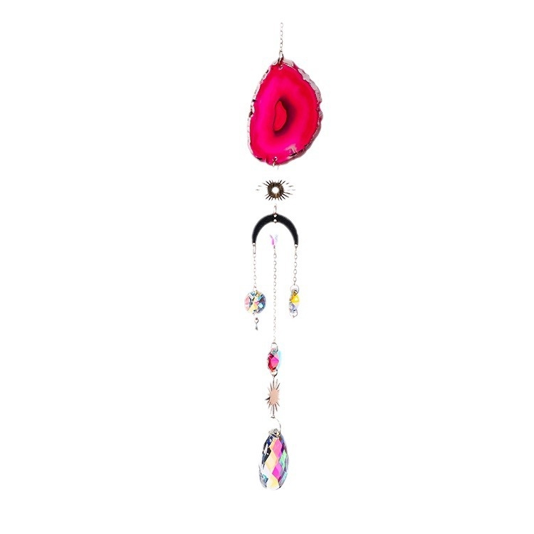 Prirodni bijeli kristalni sun catcher, geometrijski kristalni privjesak, prilagodljiv
