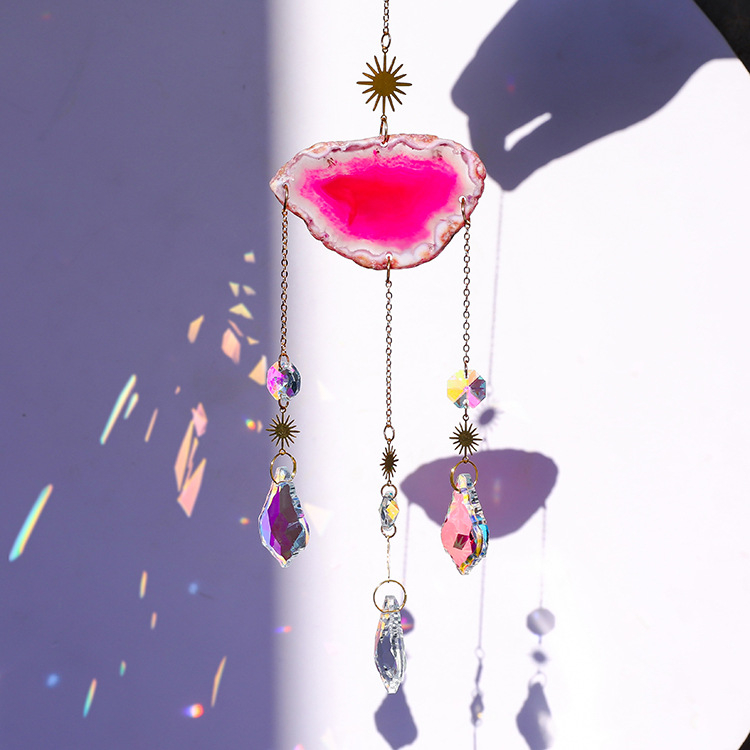 Prirodni bijeli kristalni sun catcher, geometrijski kristalni privjesak, prilagodljiv