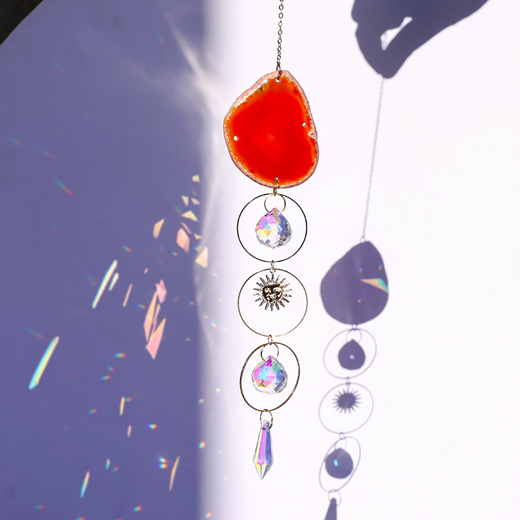 Prirodni bijeli kristalni sun catcher, geometrijski kristalni privjesak, prilagodljiv