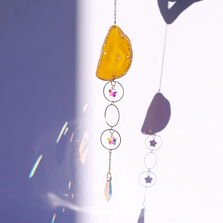 Prirodni bijeli kristalni sun catcher, geometrijski kristalni privjesak, prilagodljiv