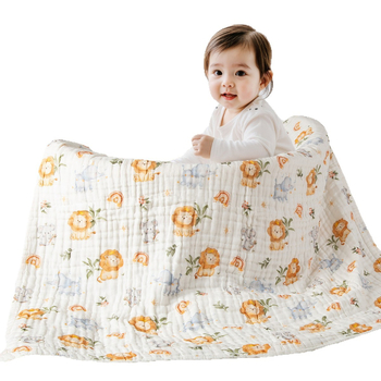 Prosop de baie pentru bebeluși din tifon — 100% bumbac, 350 g, fir pieptănat, Shinando