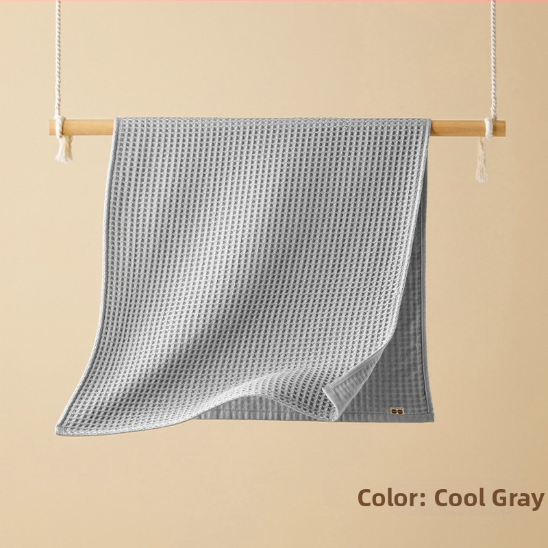 Prosop de față din bumbac cu țesătură waffle, 100–120 g, 3 straturi tifon, jacquard