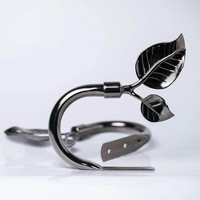 Μεταλλικοί γάντζοι για κουρτίνες, ζευγάρι τοίχου με κεφαλή σε σχήμα φύλλου, μοντέρνο απλό στυλ