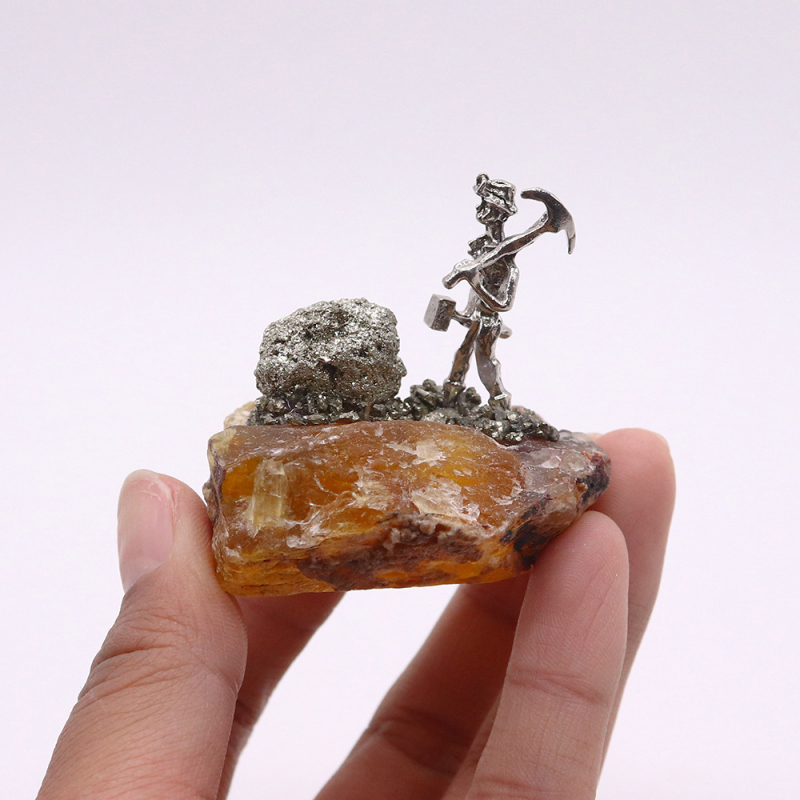 Cluster natural de ametist pentru decor casnic - stil nordic modern minimalist, sculptură manuală, gravură, placare electrolitică, turnare