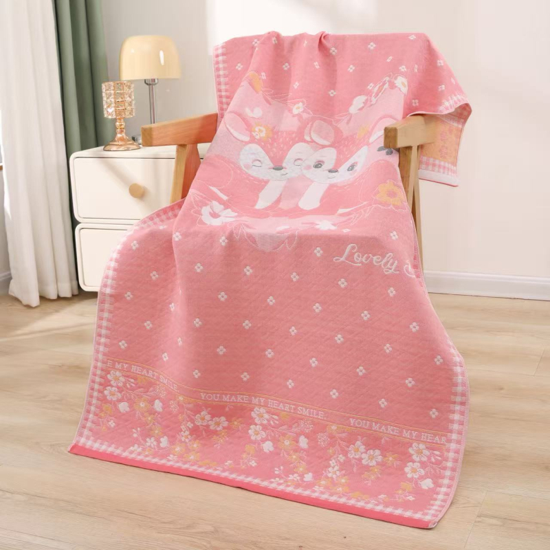 Dječji ručnik za kupanje od gaze pamuka Jacquard, mekan i upijajući