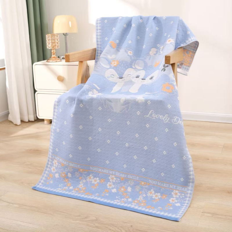 Dječji ručnik za kupanje od gaze pamuka Jacquard, mekan i upijajući
