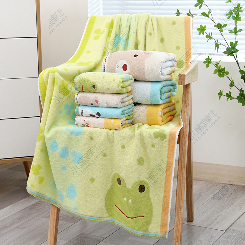Dječji ručnik za kupanje od 100% pamuka, Little Bee Towel, 300–400 g, 21‑vlakana pređa, ultra mekana