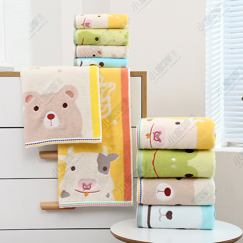 Dječji ručnik za kupanje od 100% pamuka, Little Bee Towel, 300–400 g, 21‑vlakana pređa, ultra mekana
