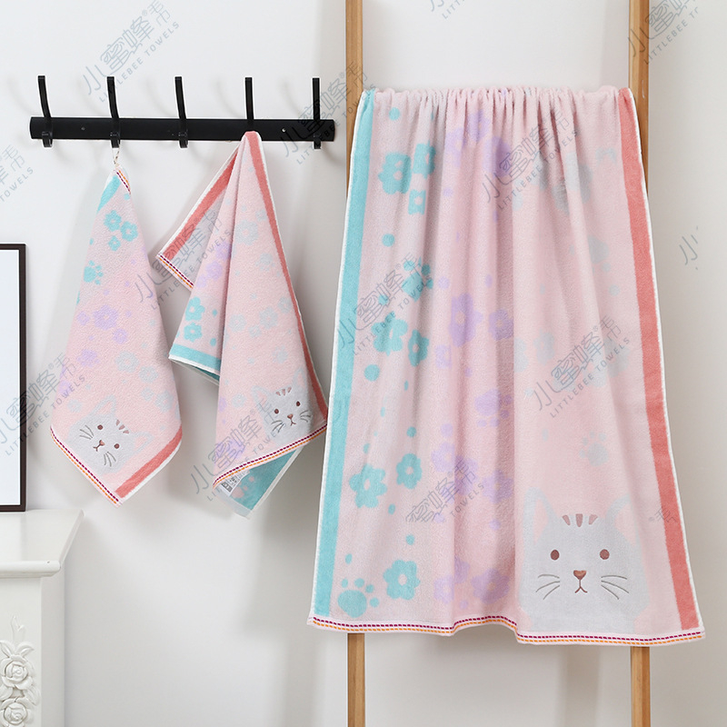 Dječji ručnik za kupanje od 100% pamuka, Little Bee Towel, 300–400 g, 21‑vlakana pređa, ultra mekana