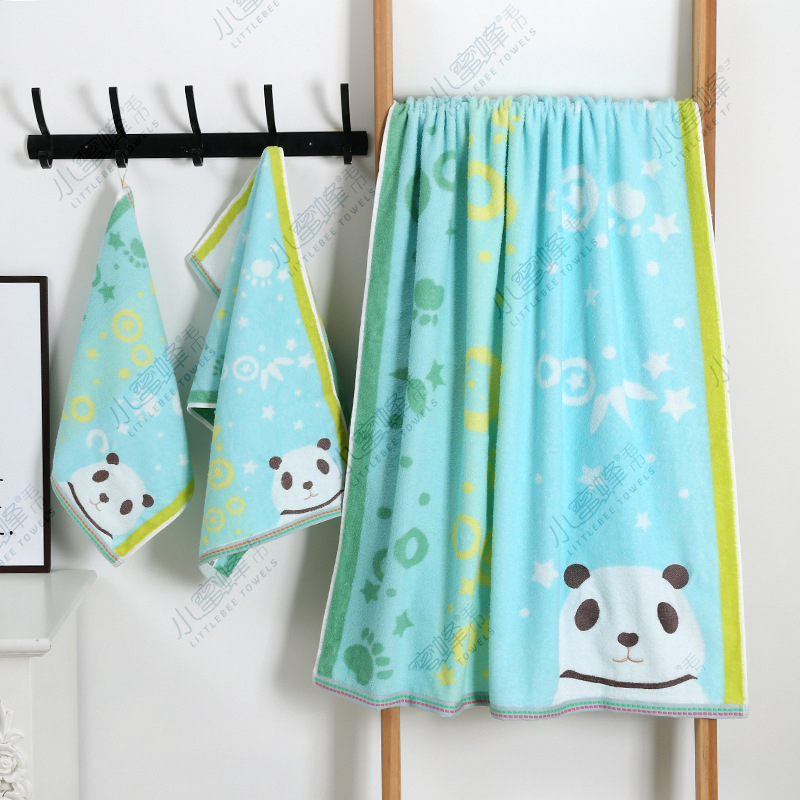 Dječji ručnik za kupanje od 100% pamuka, Little Bee Towel, 300–400 g, 21‑vlakana pređa, ultra mekana