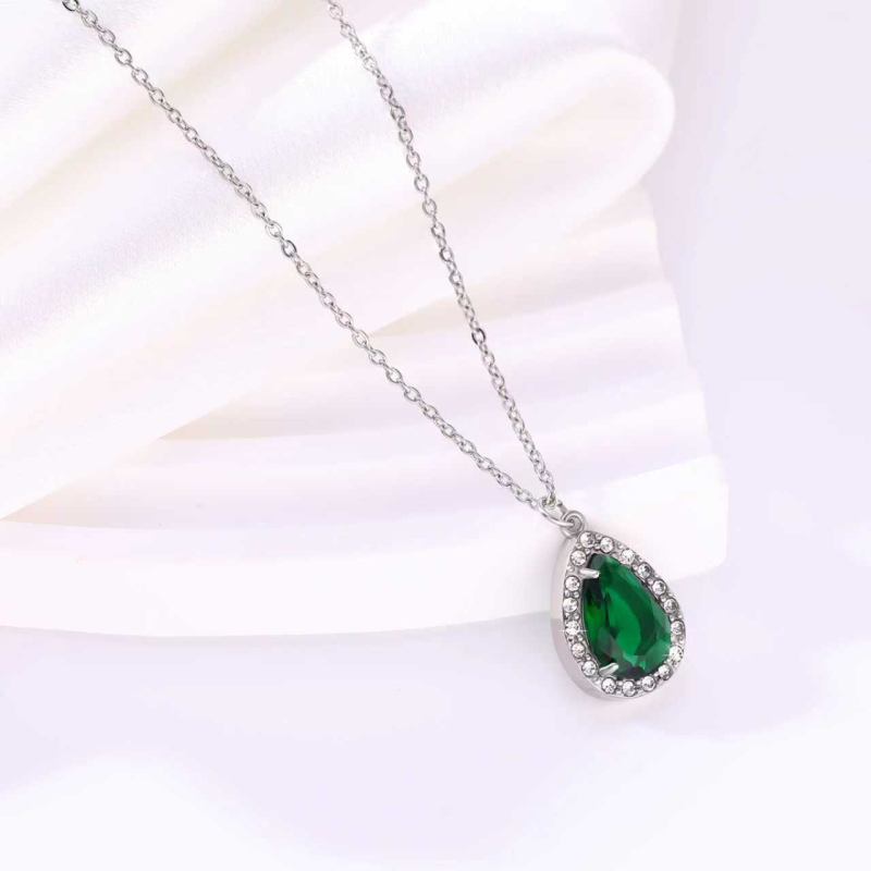 Nerđajuće čelično ogrlica s pozlaćenim O-lančićem i privjeskom od nerđajućeg čelika, 41–50 cm, za žene
