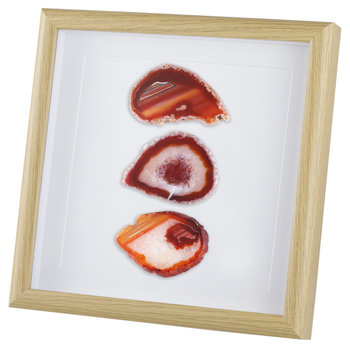 Natūralus agato lakštas rėmo ornamentas — neformuotas natūralus akmuo, išpjautas ir poliruotas, modernus minimalistinis stilius