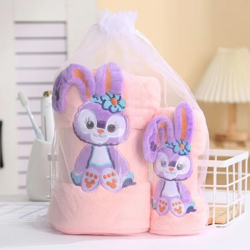 Комплект кърпи за баня от корална плюш, три части, меки и абсорбиращи, 360 г, подаръчна кутия