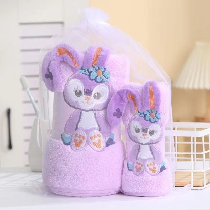 Комплект кърпи за баня от корална плюш, три части, меки и абсорбиращи, 360 г, подаръчна кутия