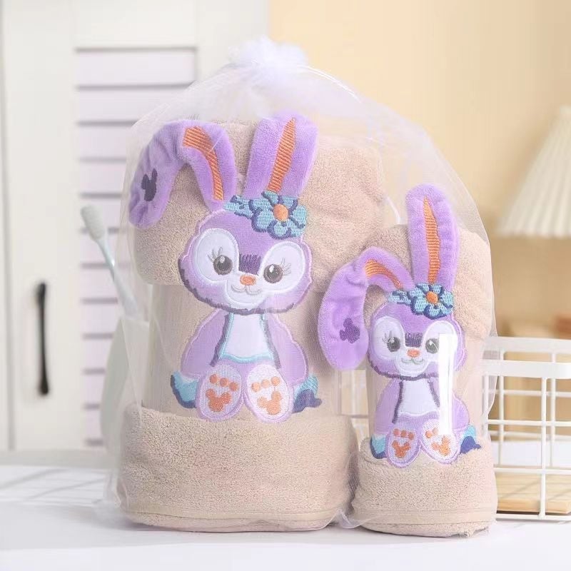 Комплект кърпи за баня от корална плюш, три части, меки и абсорбиращи, 360 г, подаръчна кутия