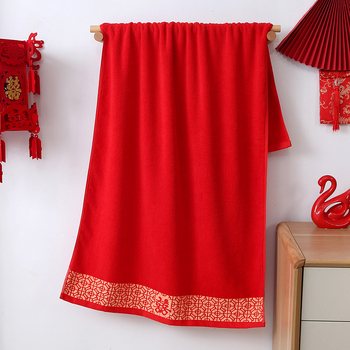 Kupaonski ručnik od pamuka, mekan i upijajući, poklon-set u kutiji za vjenčanje, 300–400 g, jacquard, 32s pređa, upijanje 11–15 s, prilagodljiva obrada