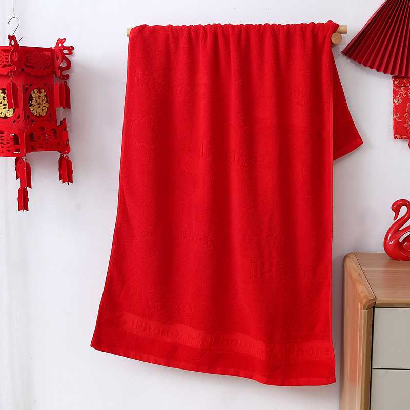 Kupaonski ručnik od pamuka, mekan i upijajući, poklon-set u kutiji za vjenčanje, 300–400 g, jacquard, 32s pređa, upijanje 11–15 s, prilagodljiva obrada