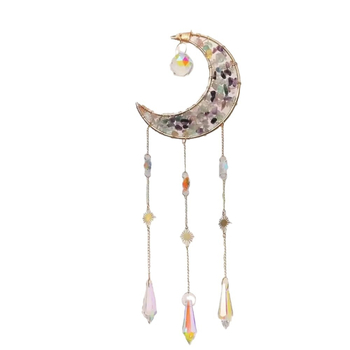 Gyvybės medis iš krištolo – pakabukas su saulės gaudyklė ir vėjo varpeliu, kinų stilius, prekės ženklas East China Sea Crystal, atskirai supakuotas