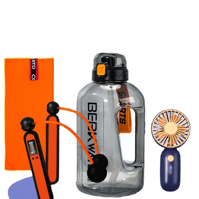 Wise metalo dovanų rinkinys – sporto rankšluostis ir vandens puodelis, šiuolaikiško minimalistinio stiliaus, tinkamas kaip verslo dovana