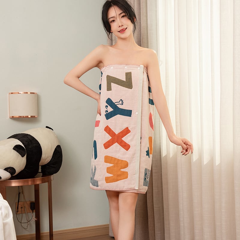 Înfășurare de baie din bumbac țesut în trei straturi, fără bretele, pentru femei, 350 g