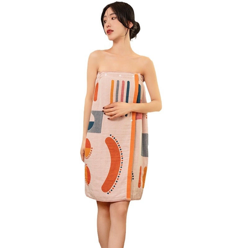 Înfășurare de baie din bumbac țesut în trei straturi, fără bretele, pentru femei, 350 g