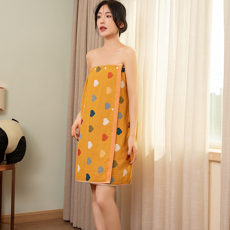 Înfășurare de baie din bumbac țesut în trei straturi, fără bretele, pentru femei, 350 g