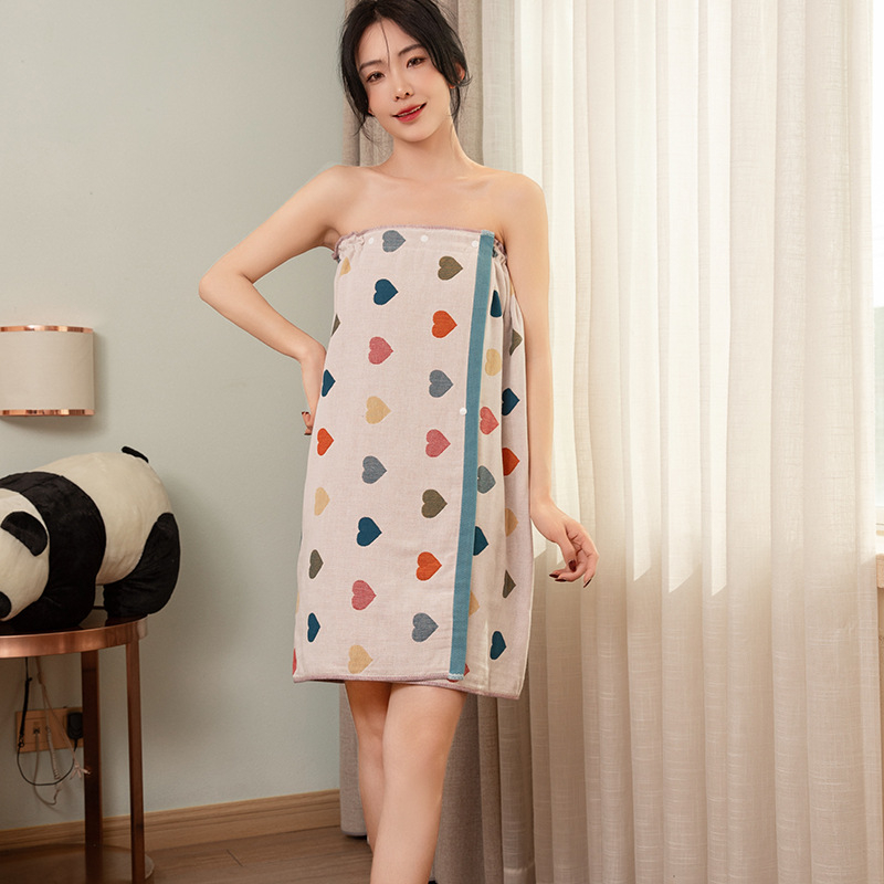 Înfășurare de baie din bumbac țesut în trei straturi, fără bretele, pentru femei, 350 g