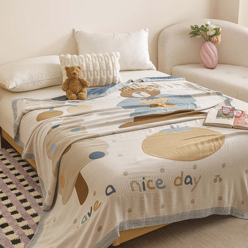 Ljetna deka s karikaturalnim motivom, jednostavan modern dizajn