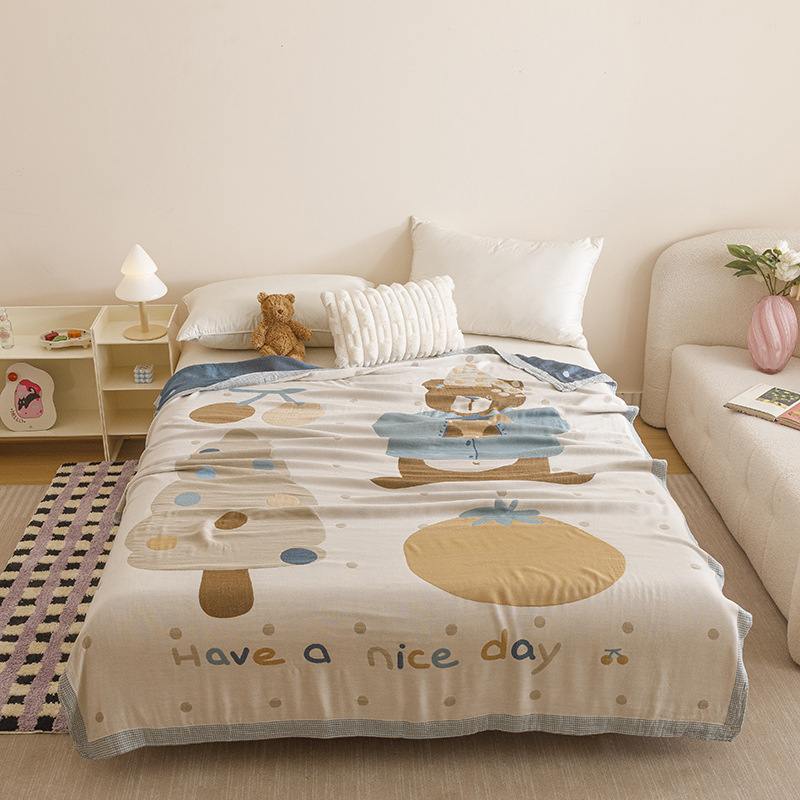 Ljetna deka s karikaturalnim motivom, jednostavan modern dizajn