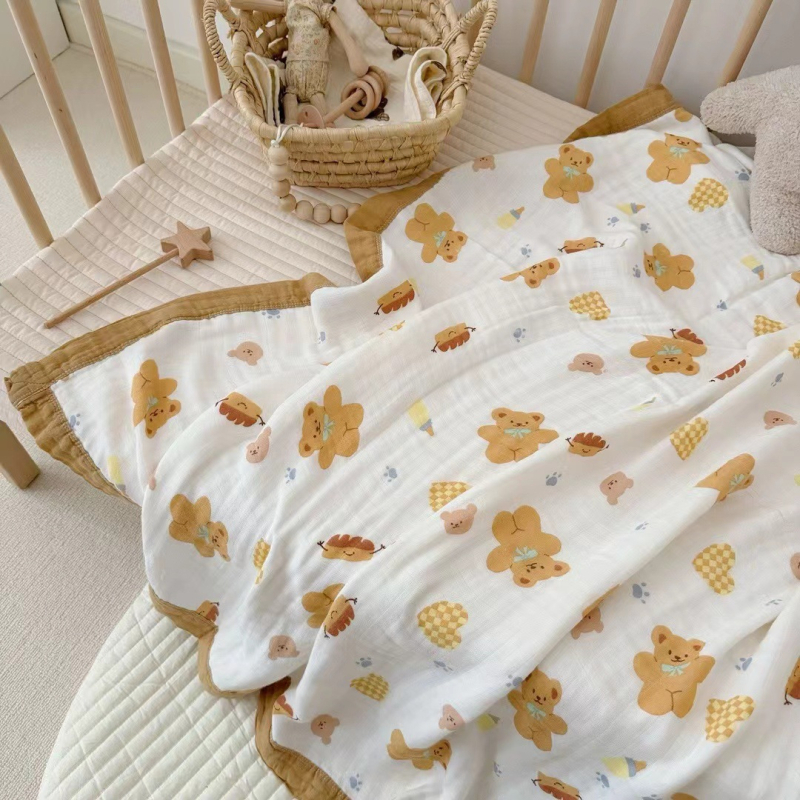 Bērnu segu no bambusa šķiedras, četrslāņu gāze ar multfilmas motīvu, svara zem 300 g, visām sezonām